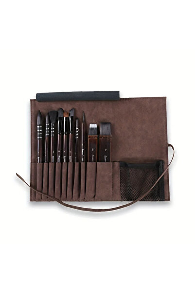 Choice1 Dark brown GIORGIONE，10pcs Master levePaint Brush, Squirrel Hair Wate...