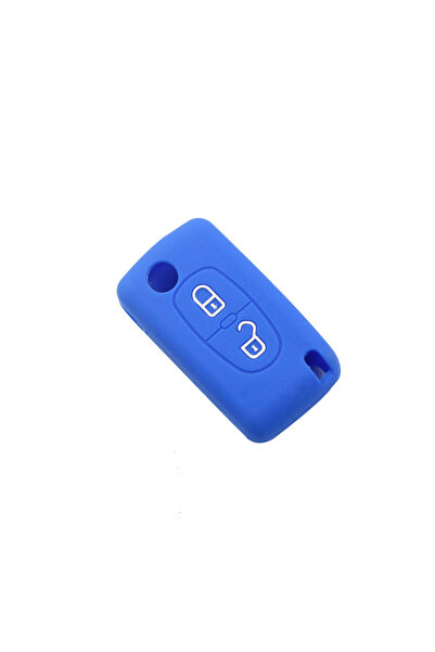choice2 2button blue Silicone Key Case for Peugeot 206 208 207 308 RCZ 408 40...