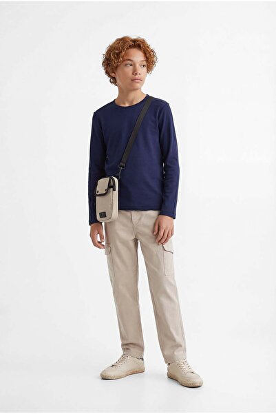 PAULMARK Boy's Cargo Pockets Pants with Elastic Waistband