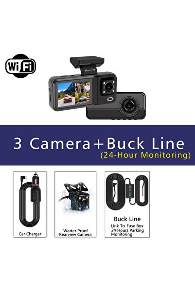 Choice3 كاميرا سيارة SD83-3 Camrea-BL WIFI ثلاثية العدسات بدقة FHD 1920*1080P...