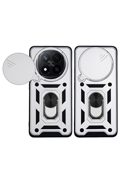 Sonique Θήκη Ring Armor CamPro για Xiaomi Redmi Note 14 Pro Plus 5G Ασημί