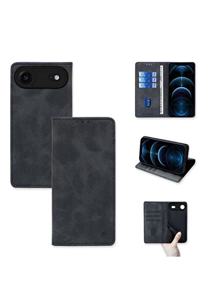 Sonique Θήκη Πορτοφόλι Vintage Magnet Wallet Apple iPhone 17 Air Μαύρο