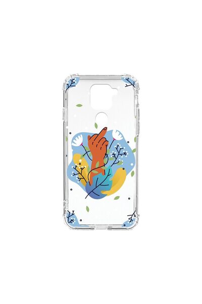 bestcase Противоударен калъф 1.5ММ, съвместим с Xiaomi Redmi Note 9 4G, Flowe...