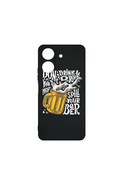 bestcase Λεπτή Θήκη Σιλικόνης 0.8MM, Συμβατή με Xiaomi Redmi 13C, Μην πίνετε ...
