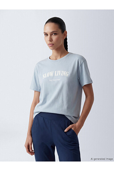 LC Waikiki Tricou sport de damă oversize cu guler rotund