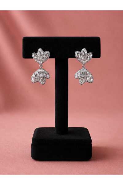 mdm style Elegant Stone Embellished Earrings