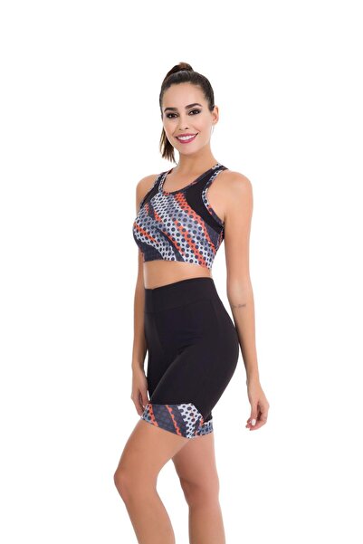 Lady Lingerie Women's Fitness, Sports Set with Shorts and Bustier