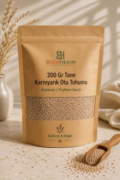 BİZİMHEKİM ŞİFA EVİ Tane Karnıyarık Otu Tohumu | Glutensiz | Psyllium Seeds 2...