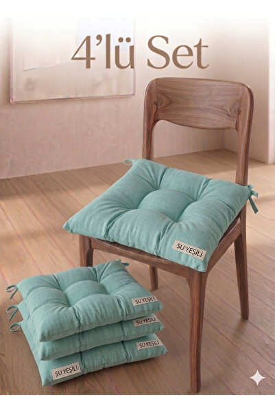 Mirayra Tekstil Modern 4’lü Sandalye Minderi Takımı - Minder Seti (40x40 cm)
