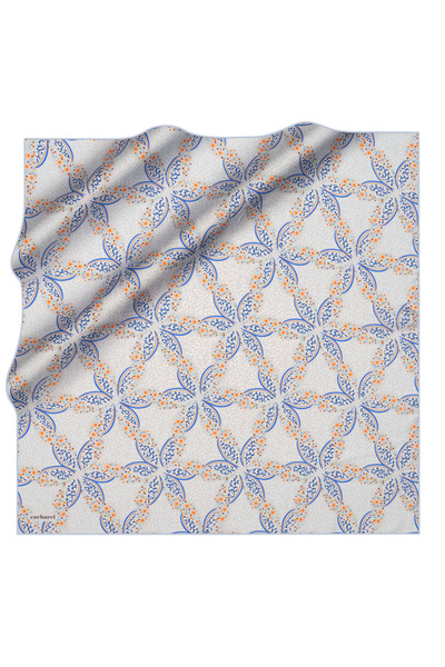 Cacharel Light Blue 90X90 Silk Twill Scarf
