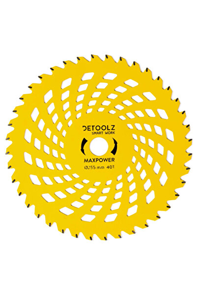 DETOOLZ 40T Vidia lawn mower disc, 255 x 25.4 x 2 mm, MaxPower