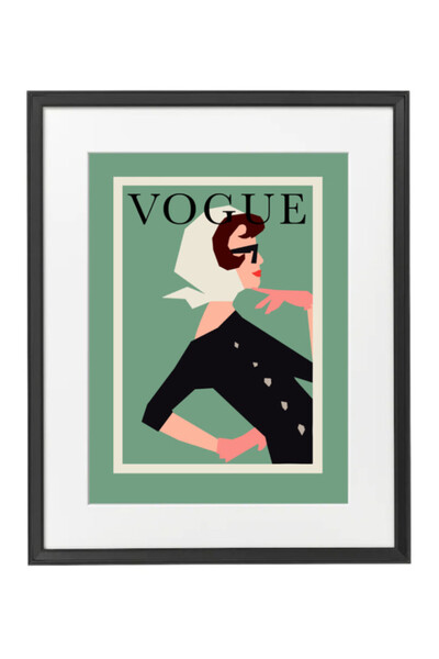 Boomah Accessories Vogue Fashion Girl Poster with Frame 50x40cm