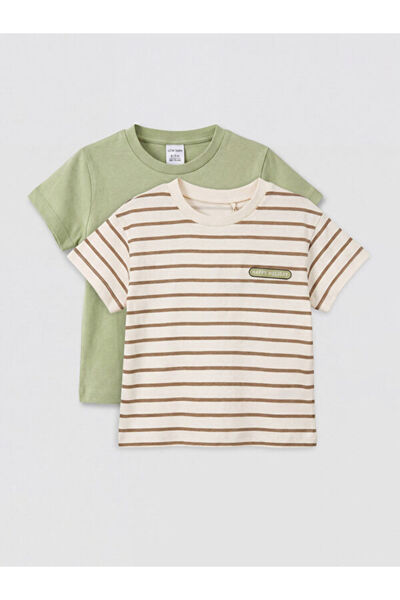 LC Waikiki I Zero Roba Collar Striped Baby Boy T-Shirt 2-Pack from Freezen Store