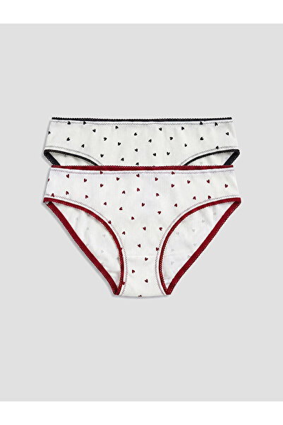 LC Waikiki Peak New Season Heart Patterned Bikini Panties 2-Pack