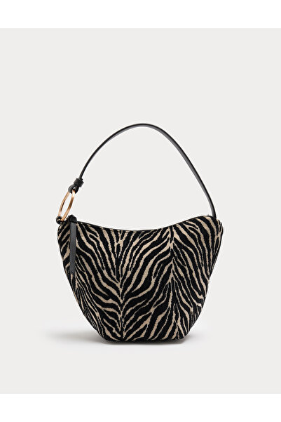Marks & Spencer Zebra Desenli Mini Omuz Çantası