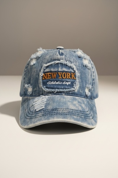 Aware Time Unisex Özle Washed Denim Cap Hat