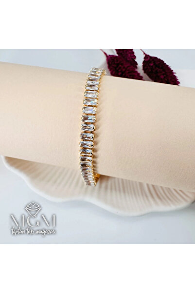 Twin Store أساور نحاسية مرصعة بالزركون 5*2,5 بطول 18+2 سم - Kbl0116