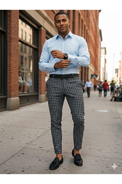 OEM Men's Elegant Cotton Pants Modern and Comfortable