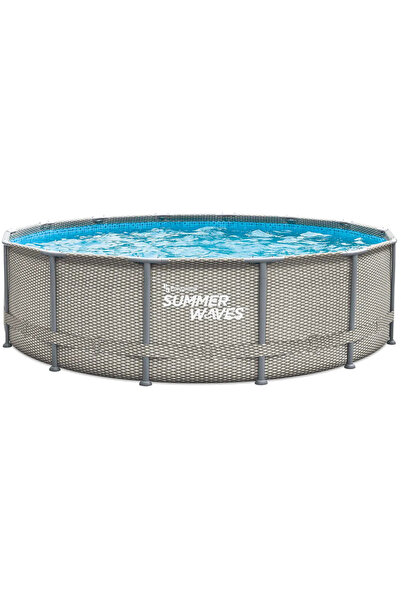 Summer Waves ®   Piscină cu structură metalică, 427 x 107 cm, cu scară, filtr...