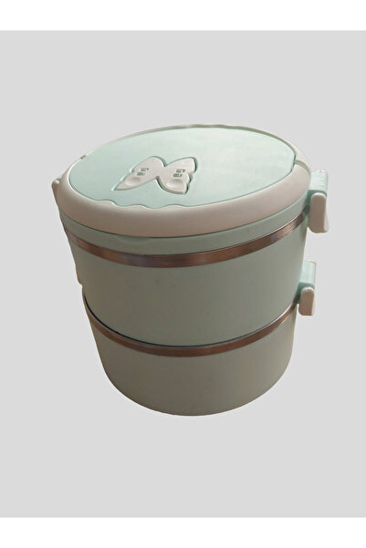 abnturk Sızdırmaz 2 Katlı Yemek Termosu Sefer Tası 14.5x 14.5 cm