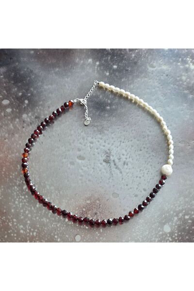 DRUZY Colier granat si perle Rubia#8