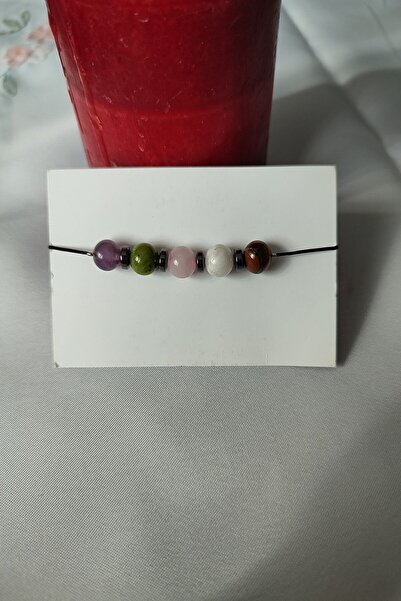 LADIN DOGALTAŞ Certified Gemini Zodiac Natural Stone Bracelet (AMETHYST. JADE...