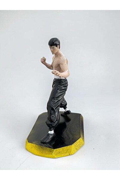 CRAFTEL Bruce Lee Dövüş Sanatları İkonik Guard Pozu Mini Heykelcik 15 cm Kole...