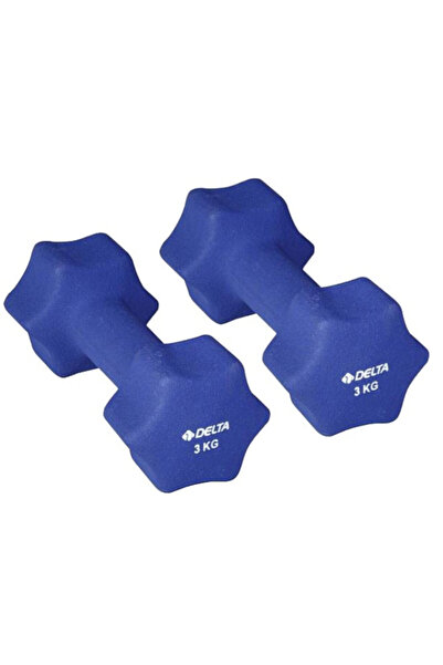 Delta 3 Kg x 1 Adet Deluxe Neopren Kaplı Lacivert Demir Dambıl-2 ADET