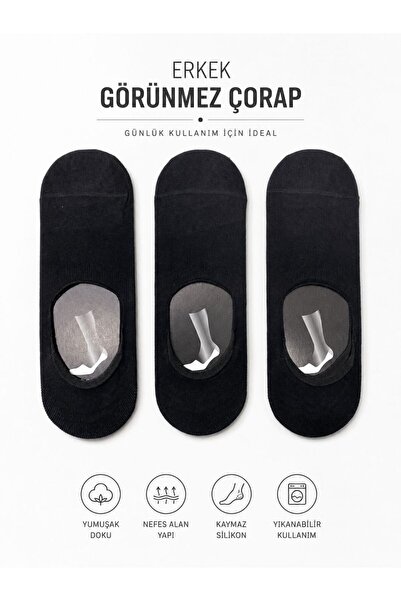 YAADE 3 Pairs of Toeless Seamless Silicone Premium Men's Ballet Socks