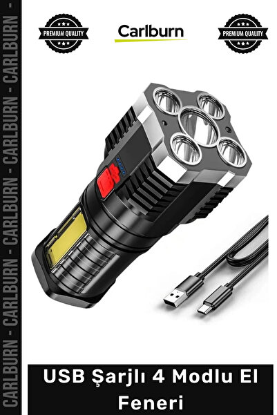 Floranova #ElFeneri Ultra Parlak COB LED Şarj Göstergeli Kamp Piknik Işıldak ...