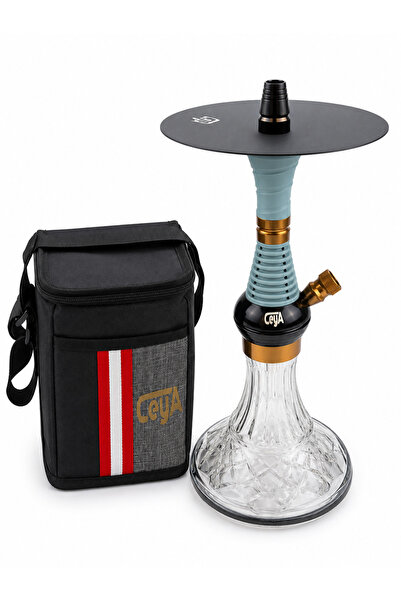 CEYA NARGİLE Apollo Turkuaz Nargile Takımı 37 Cm Çantalı Lüleli Komple Set Pr...