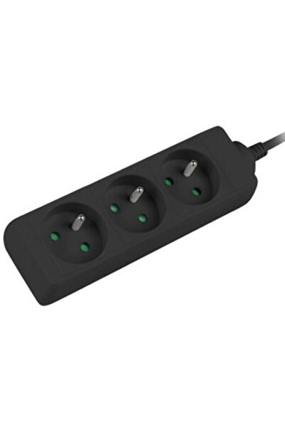 Lanberg Power Strip 3m, black, 3 sockets, solid copper cable