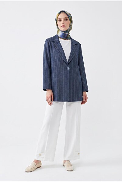 Armine TREND Striped Jacket and Pocketed Trousers Two-Piece Set-26Yt6182