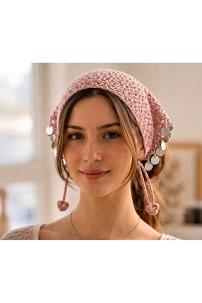 Lapka Design El Örgüsü Pullu Bandana