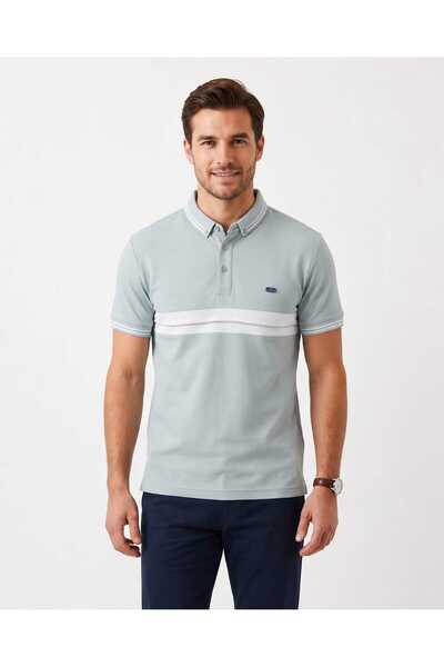 Özeniş Erkek Polo Yaka %100 Pamuk Rahat Kalıp Büyük Beden Kagi Kumaş T-Shirt