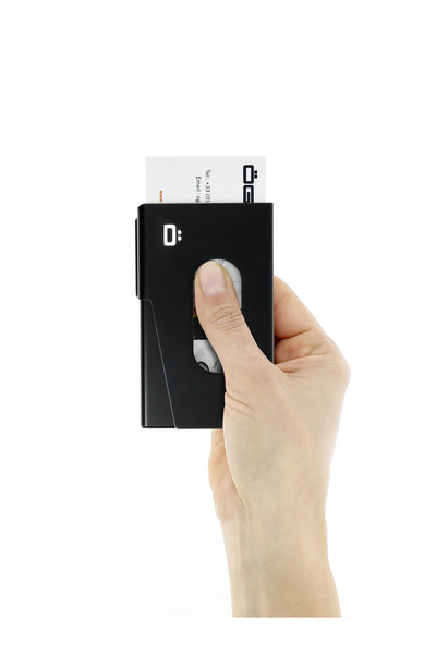 Ögon Aluminum Business Card Holder for Men and Women by Designs, Single Touch...