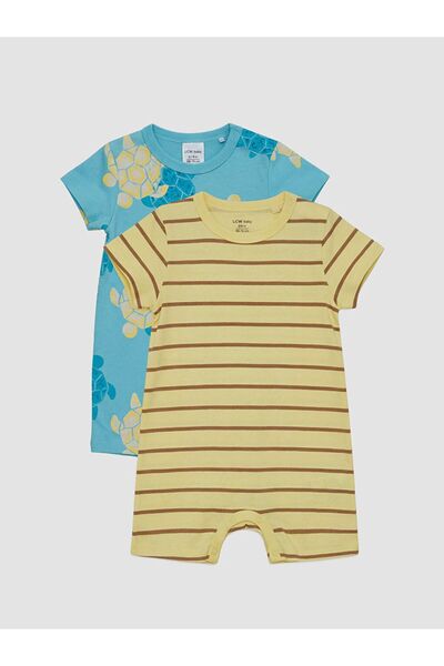 LC Waikiki LCW baby Crew Neck Printed Baby Boy Jumpsuit 2 pcs
