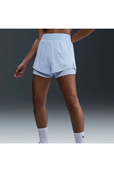 Nike One Dri-FIT HR 3" 2N1 Short Gizli Cepli Kadın Taytlı Şort /Blue Sportswear