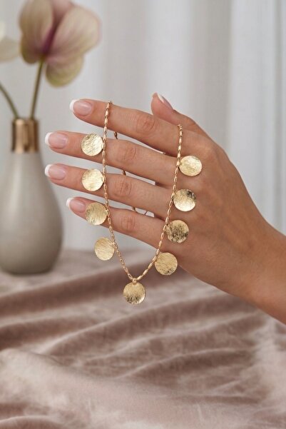 Sevil Gülgün Atelier 14 K Altın Kaplama Modern Tasarım Kolye Gerdanlık - Zama...