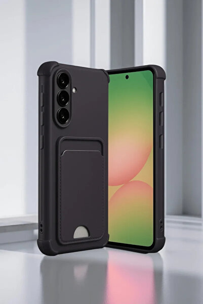 Generic Brand حافظة سيليكون لجهاز Galaxy A36 مع بطاقة عمل كلفن - أخضر داكن