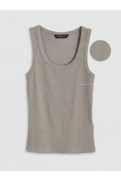 LC Waikiki New Season from Güli̇s Gi̇yi̇m Beige U-Neck Women's Undershirt