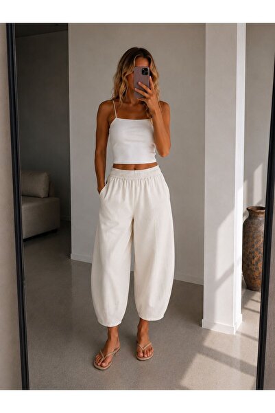 Die&More Kadın Balon Kesim Cepli Gabardin Pantolon