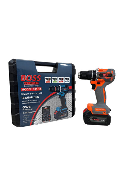 Genaric BOSS 901-11 Brushless Cordless Drill 118VF - Professional Lithium Ele...