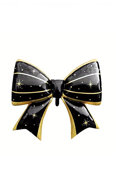 Öztürkpartievi Black Gold Bow Foil Balloon