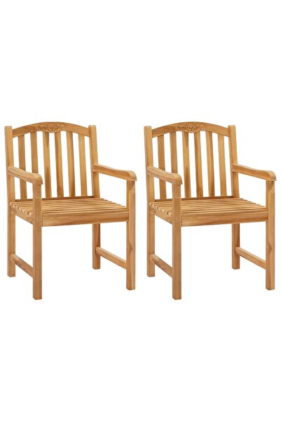 vidaxl Scaun din lemn sculptat în formă de trandafir 2 pcs
