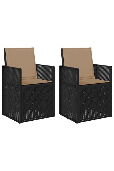 vidaxl Scaune de Dining pentru Grădină 2 pcs Antracit și Taupe PP
