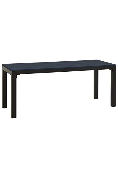 vidaxl Bancă de grădină, negru, 110 cm, oțel și WPC