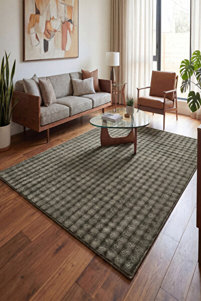 tropikal home Bubble Yeşil Puffy Post Peluş Yumuşak Halı Yolluk Kaymaz Taban ...