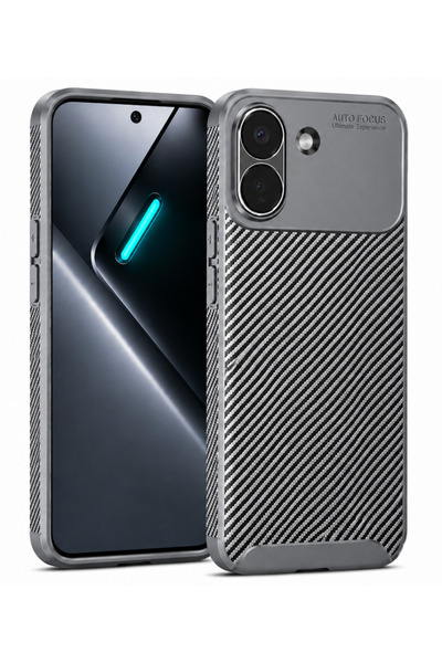 UnDePlus Xiaomi Poco X8 Pro Kılıf Karbon Silikon Case