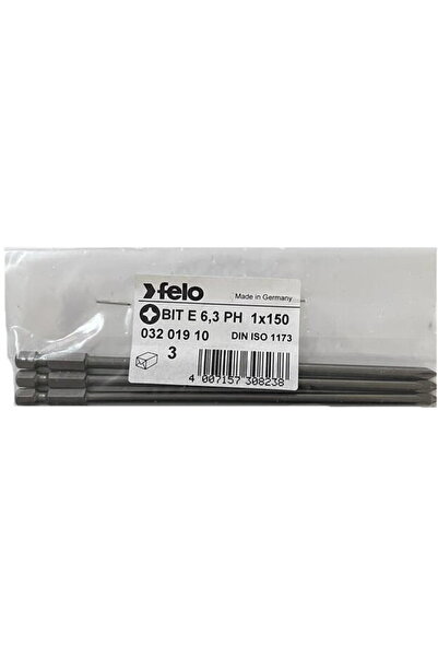 FELO Set de 3 biți Philips cu profil industrial, E6.3, PH1, 150mm